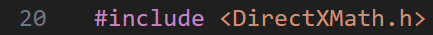 DirectXMathライブラリのインクルード